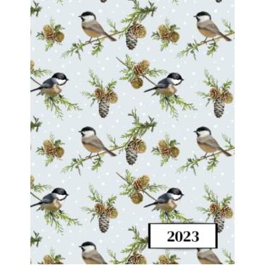 Imagem de 2023: Agenda semainier au format A4 - Année civile (Janvier à Décembre 2023) - Intervalles d'1h (7h-22h) - Contacts, jours fériés, mots de passe, ... - Une semaine sur deux pages