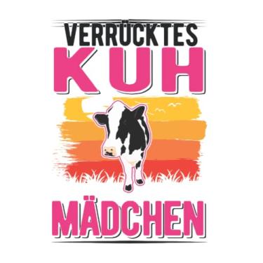 Imagem de Kuh Notizbuch: Verrücktes Kuh Mädchen Rinder Mädel Kühe / 6x9 Zoll / 120 linierte Seiten