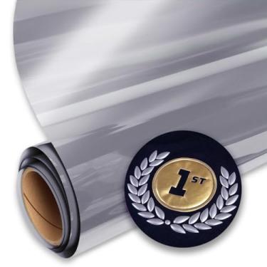 Imagem de Siser rolo easy puff metálico htv 11,8 "x5 pés (prata) - vinil de transferência de calor inchado - compatível com cortadores, cricut e silhueta - certificado cpsia