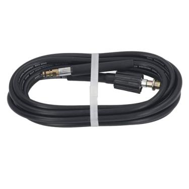 Imagem de Mangueira de água para Limpeza de Pressão, 5800 PSI, M22 e Plugue, 100 Pés, Construção de Borracha, Adequada para Tarefas de Lavagem de Carros e Limpeza Doméstica (5 m/16,4 pés)