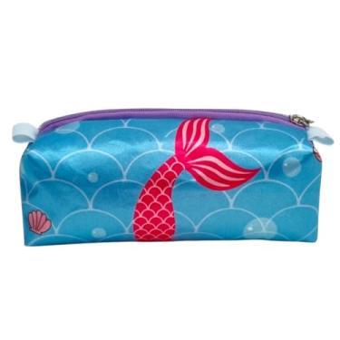 Imagem de Estojo Escolar Infantil Grande Feminino Reforçado Premium Menina Sereia