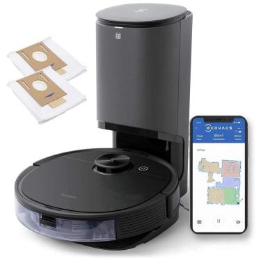 Imagem de Aspirador de Pó Robô ECOVACS Deebot N8 Pro com Conexão via APP WI FI, Auto Esvaziamento e Mapeamento Multinível, 110V, Preto