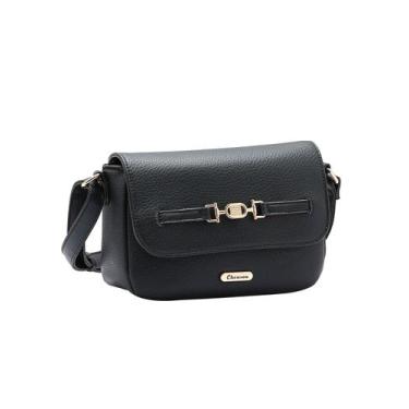 Imagem de Bolsa Feminina Chenson Original Minimalista Transversal 3485021 Preta