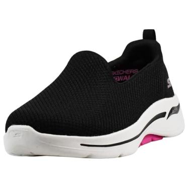 Imagem de Skechers Go Walk Arch Fit feminino Grateful, Preto/rosa choque, 8.5 Wide