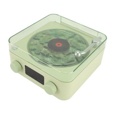 Imagem de Ondas Compactas Alto -falante Sem Fio Multifuncional Aparelho de Som de Som de Som para o Escritório Bateria de íon Preto 1 Peça (Verde)