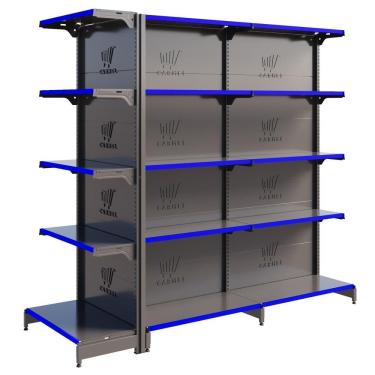 Imagem de Gôndola Centro 1 Ponta 1 Inicial E 1 Continuação 1,70 m 40KG FIT Expositor de Supermercado Amapá