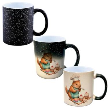 Imagem de Caneca Magica Porcelana Glitter Muda de Cor - 325ml - CAPIVARA MAMAE BOLO 5