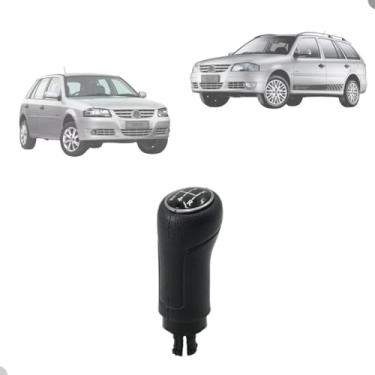 Imagem de Manopla Bola de Câmbio Saveiro Gol Parati G4 2006 2007 2008 Aro Prata