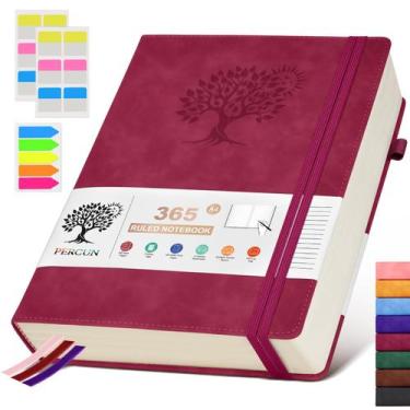 Imagem de Caderno de Jornal PERCUN A4 - Couro, 365 Páginas