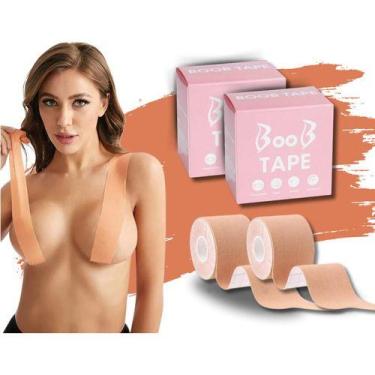 Imagem de Kit Fita Levanta Peito Sutiã Invisível Adesivo Boop Up Tape - BOOB TAP