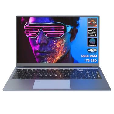 Imagem de Thinkeagle Notebook VigoBook G7, laptop Ryzen 7 5700U de 15,6 polegadas (8C/16T), 16 GB RAM 1TB SSD, suporta WiFi 6 e leitor de impressão digital, bateria inteligente de 58 Wh, cinza