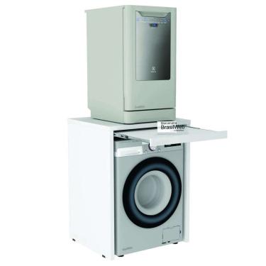 Imagem de Bancada Balcão Para Embutir Lava E Seca Prateleira Retrátil