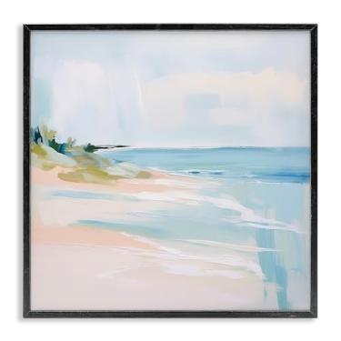 Imagem de Stupell Industries Arte de parede giclée emoldurada com borda de praia abstrata preta por Irena Orlov, 17 x 17