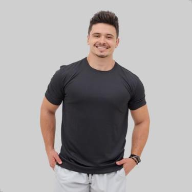 Imagem de Camiseta Masculina Dryfit Treino Academia Manga Curta Lisa - HardSeven