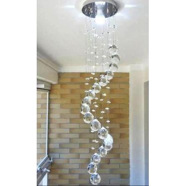 Imagem de Kit 02 Lustres De Cristal,espiral Para Cabeceira De Cama - LUZ DECOR, 