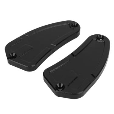 Imagem de Kit de tampa do reservatório do freio dianteiro grcfumo, tampa do cilindro mestre da pinça direita, tampa de fluido de embreagem dianteira de liga de alumínio para 1090RR 2010 a (Black)