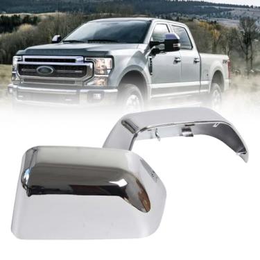 Imagem de AUCERAMIC Tampas de reposição cromadas para Ford F-250 F-350 F-450 F-550 Super Duty esquerda e direita HC3Z17D742CA HC3Z17D742CA HC3Z17D743CA