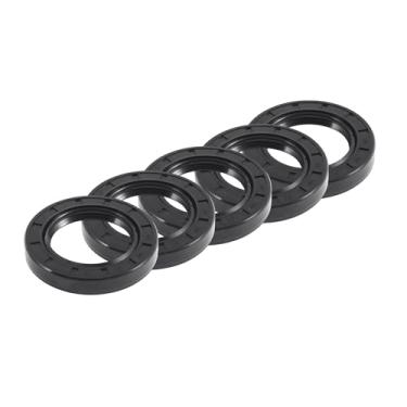 Imagem de REPAIROCK Vedação de óleo universal TC borda dupla W anel de vedação de mola de aço vedação do eixo rotativo 40 x 62 x 10 mm alta pressão NBR borracha preta 5 peças