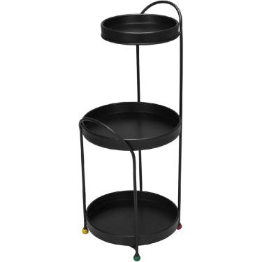 Imagem de SUPORTE PARA VASOS PLANTA CACHEPÔ 3 NIVEIS HOME&CO METAL 51x22x20cm PRETO