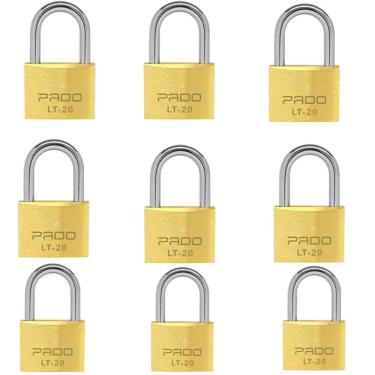 Imagem de Kit 10 Unidades Cadeado Latão 20mm Pado Segredos Diferentes