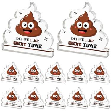 Imagem de Equsion 12 peças acrílico prêmios troféus cocô emote troféu divertido presente em massa bonito engraçado prêmio troféu equipe presentes humorísticos prêmios prêmios para eventos