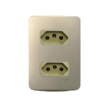 Imagem de Conjunto 4X2 2 Módulo Tomada 20a Miluz Schneider Dourado