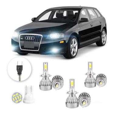 Imagem de Kit Lampadas Led Audi A3 2007 2008 H7 H7 H7 20000lm - V10, Branco