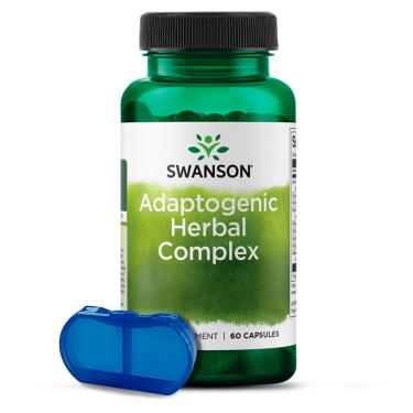 Imagem de Complex Swanson Rhodiola Ashwagandha Ginseng 60 Capsulas + Porta Cápsulas