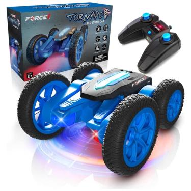 Imagem de Carrinho de Controle Remoto, 4WD 2.4 Ghz, 360 com Bateria Recarregável, FORCE1, Azul