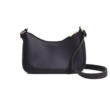 Imagem de Bolsa Feminina Tiracolo Clucth Compacta Meia lua Festa Alça De Ombro -