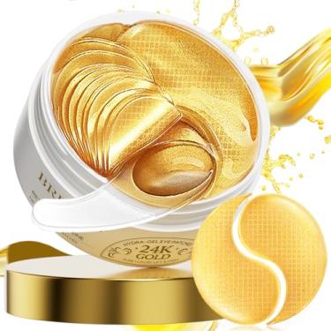 Imagem de BREYLEE Máscaras De Ouro 24K Para Os Olhos - 60 Unidades, Adesivos De Retinol E Cafeína Para A Área Dos Olhos Para Reduzir Linhas Finas E Rugas, Tratar Olheiras E Inchaço, Melhorar E Firmar A Pele