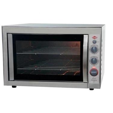 Imagem de Forno Elétrico De Bancada Layr Luxo Premyum 65 litros, Com Puxadores Em Aço Inox, Visor Iluminado E Lâmpada Interna