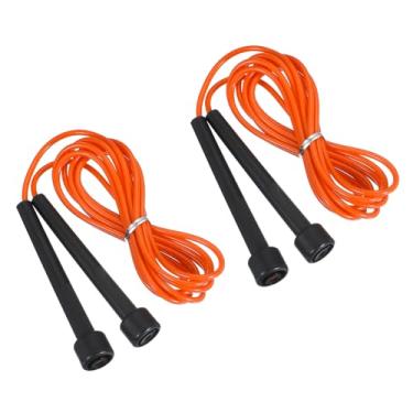 Imagem de PATIKIL Corda de pular PVC, 2 peças de corda de pular de velocidade ajustável, sem emaranhados, equipamento de exercício para treino, mulheres, homens, treinamento ao ar livre, fitness em casa