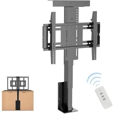 Imagem de CUTPOIY Suporte de TV de parede oculto para TV, mecanismo de elevação de TV elétrico com controle remoto, suporte de TV motorizado ajustável para TVs de 26 a 70 polegadas (uma cor-71-160 cm)