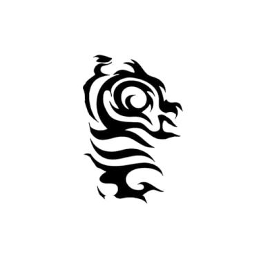 Imagem de Tatuagens temporárias, Fire Emblem GK-Wk-028, tatuagens de chamas, aparência de tatuagem real, resistentes à água, duram de 1 a 2 semanas, resilientes,23 x 15 cm