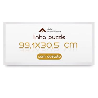 Imagem de Moldura para Quebra Cabeça Game Office Puzzle 1500 Peças 30,5x99,1 com Acetato (Branco)
