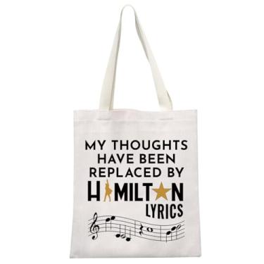 Imagem de GJTIM Novidade Hamilton Presente musical Hamilton Lyrics Gift Talk Less Smile More Travel Bag, Bolsa Hamilton, 43.78' x 0.4' x 15.75''