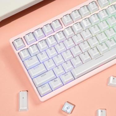 Imagem de mintcaps Teclas - Crystal Jelly Grey Teclas translúcidas personalizadas para teclado OEM perfil bonito teclas para 60/65/75/100 Cherry Gateron Mx mecânico (apenas 104 teclas)