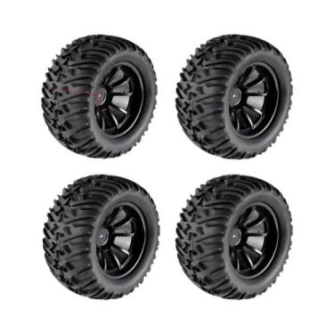 Imagem de Pneus e Rodas 12mm para RC Monster Truck 1/10 - 4 Peças - 120mm/125mm/