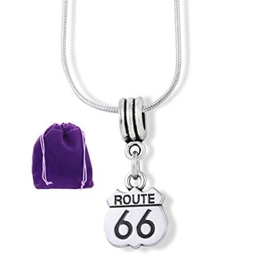 Imagem de Dave The Bunny Colar Route 66 - Corrente de cobra 100% aço inoxidável e conector 100% de aço inoxidável, Aço inoxidável, Sem Pedra Preciosa