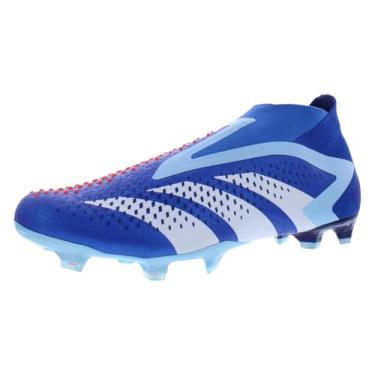 Imagem de Adidas Tênis unissex Predator Accuracy+ Firm Ground, Azul royal brilhante/branco nuvem/azul, 13.5 Women/12.5 Men
