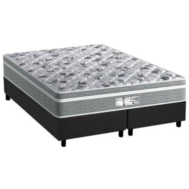 Imagem de Cama Box Queen: Colchão Molas Ensacadas Probel Masterpocket Evolution + Base Crc Suede Gray(158X198)
