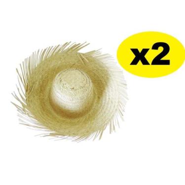 Imagem de 2 Chapéus Desfiado de Palha Festa Junina Caipira Adulto - Lynx produçõ