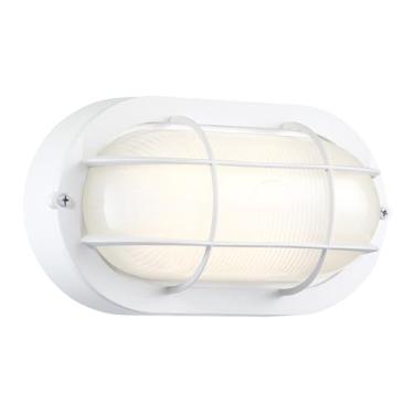 Imagem de GRUENLICH Luminárias De Parede Externas Ovais 8,5'', Luz Anteparo Led Regulável, Iluminação Para Sauna E Áreas Externas, Classificação Etl, 6 W, 600 Lúmens, Branco Quente 3000 K, Alumínio Fundido Br