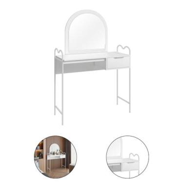 Imagem de Penteadeira Oasis em Aço c/ Gaveta Espelho Quarto Closet - Lion loja, 