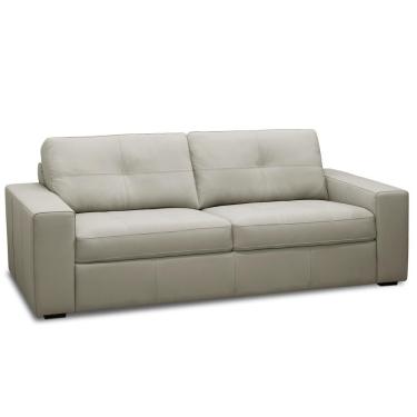 Imagem de Sofá 3 Lugares Para Sala De Estar Living 235cm Vienne L06 Couro Cinza Claro - Lyam Decor