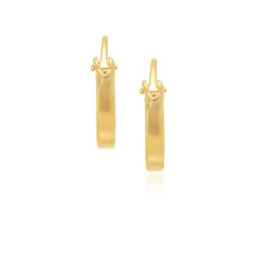 Imagem de Brinco Rommanel folheado a ouro infantil no formato argola