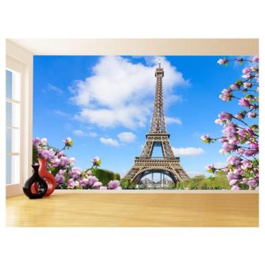 Imagem de Papel De Parede Cidade Paris Torre Eiffel Sol 3,5M Ncd322 - Você Decor