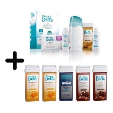 Imagem de Kit Depilação Rollon Bivolt + 5 Ceras Refil Depil Bellla F - Depil Bel