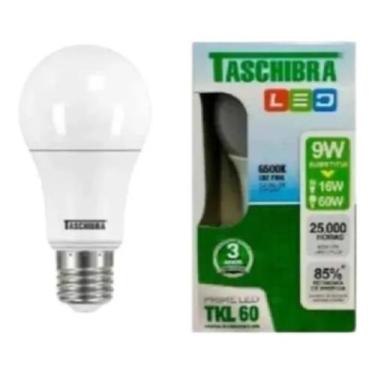Imagem de Lâmpada de LED Bulbo Taschibra E27 Branca - 9W 6500K TKL 60